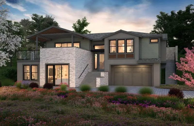 Discover the floor plans for Plan 1, with only 6 homesites available, featuring Single-Family Homes ranging from 3,081 to 3,215 Sq. Ft. These residences span 2 floors with a 2-car garage, offering 4 beds and 4 baths. This artistic rendering features plan 1A. Secure your haven today.