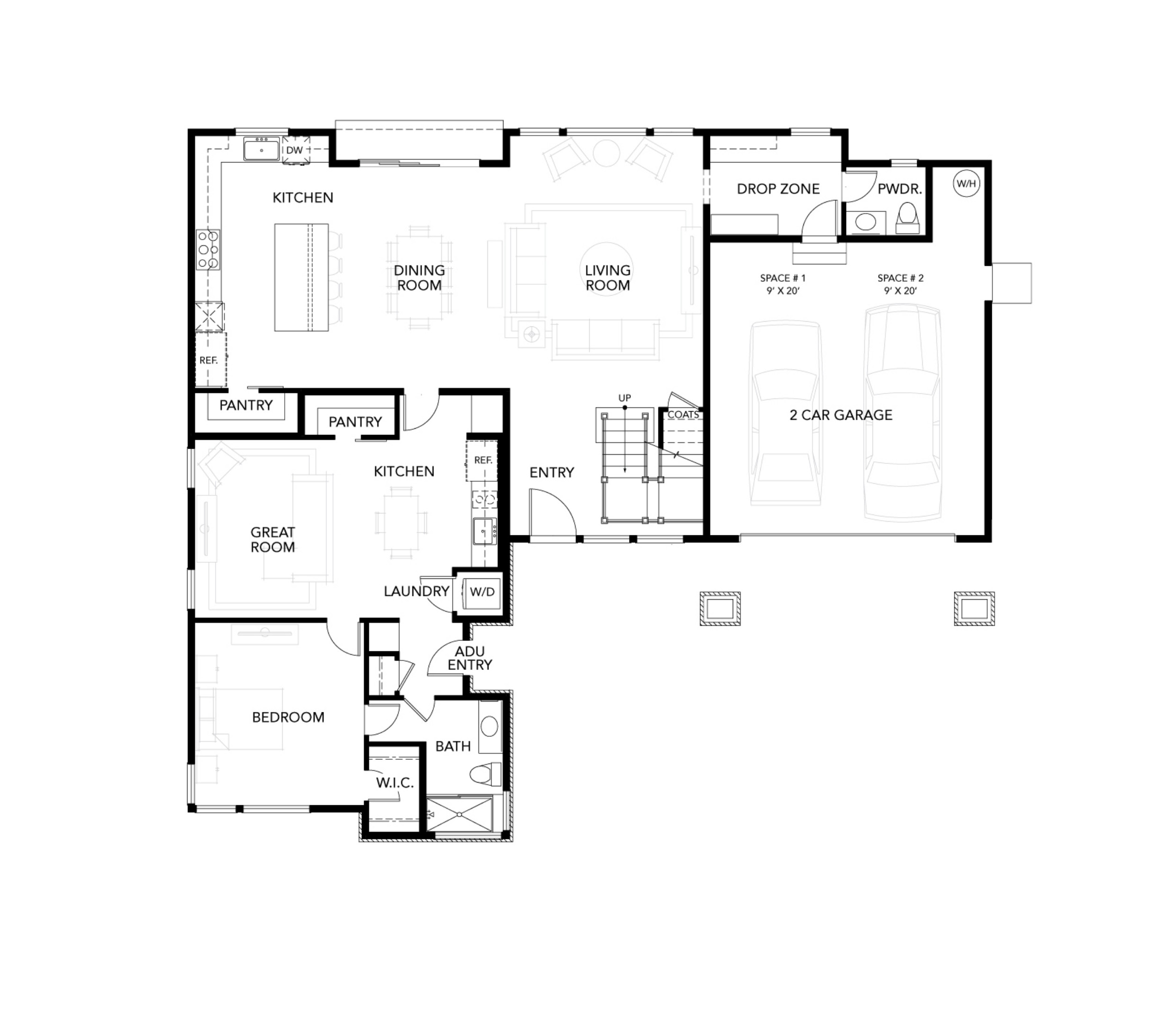 Haven Development's second floor Plan for elevation 2A of the Legacy at Lucas Valley new home development in Marin County, CA